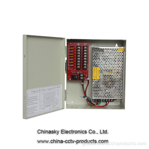 CCTV Power Supply Box 12VDC 13A 8 Ch CCTV Power Supply 12VDC13A8P Factory